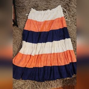 Hutch Tiered Cotton Eyelet Skirt From Anthropologie